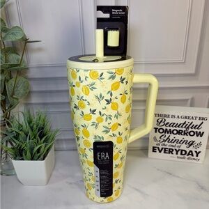 Brumate Limoncello Era 40oz with Single Matching Straw Cover BNWT